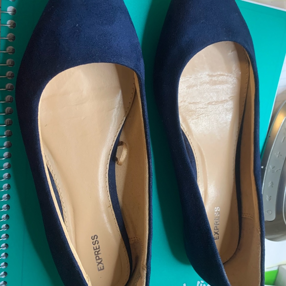 Express navy blue flats 7